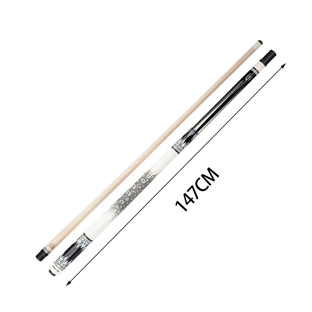 KONLLEN  Premier Professional Dragon-2 18.5-20OZ 2-Piece Pool Cue Maple Wood 147CM Billiard Cue - White&Black