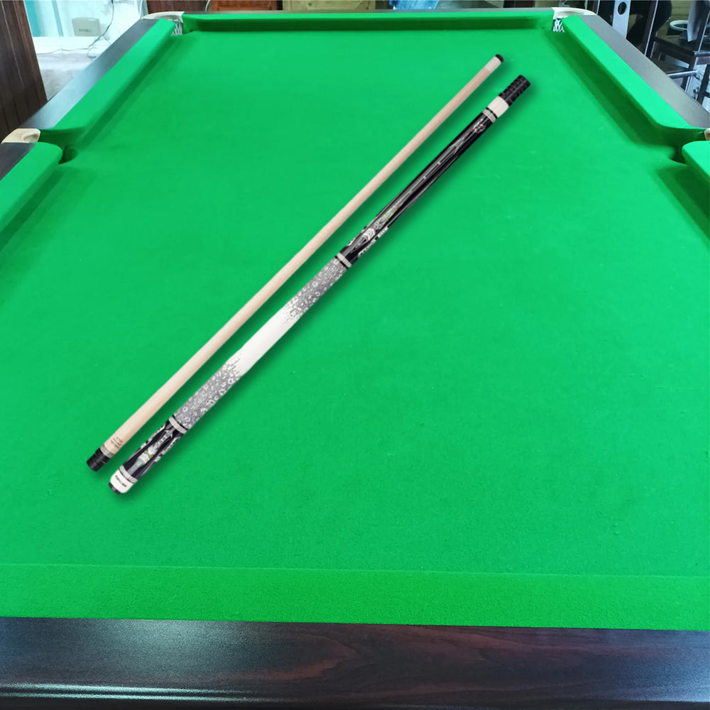KONLLEN  Premier Professional Dragon-3 18.5-20OZ 2-Piece Pool Cue Maple Wood 147CM Billiard Cue - White&Black
