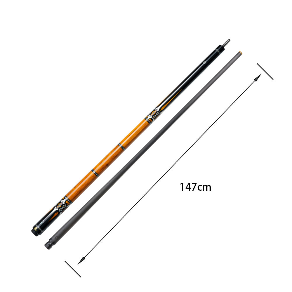 KONLLEN  Premier Professional HQ-08F 2-Piece Pool Cue Ebony Wood 18.5-20OZ Billiard Cue 147CM - Brown&Black