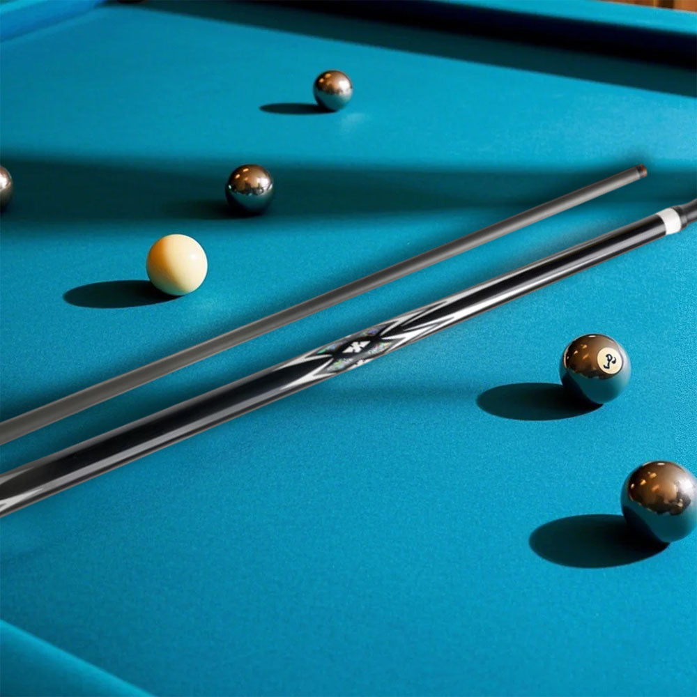 KONLLEN  Premier Professional HQ-07DF 2-Piece Pool Cue Maple Wood 18.5-20OZ Billiard Cue 147CM - Blue&Black