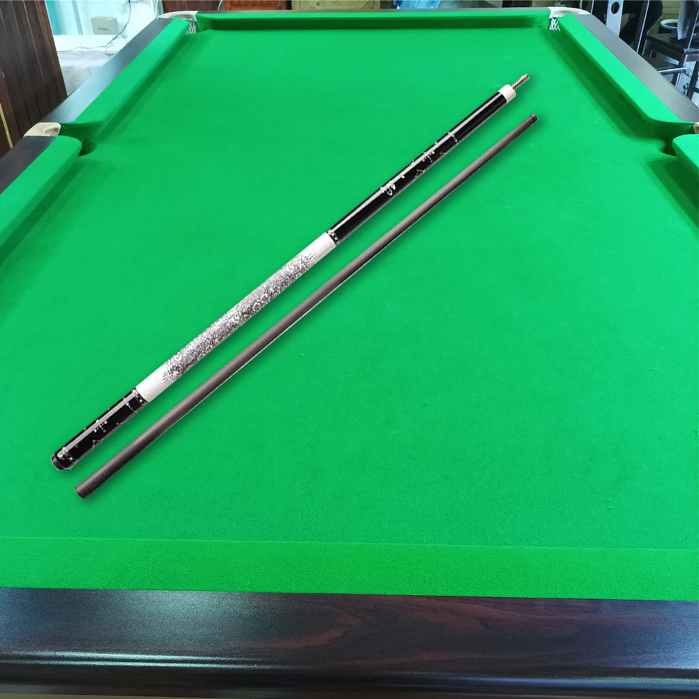 KONLLEN  Premier Professional JF-STAR 18.5-20OZ 2-Piece Pool Cue Ebony Wood 147CM Billiard Cue - White&Black