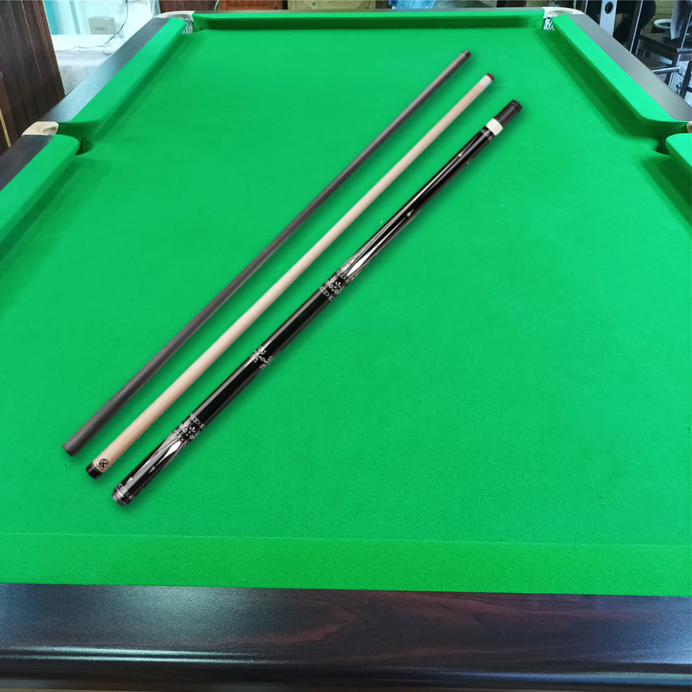KONLLEN  Premier Professional KL-01BR 18.5-20OZ 2-Piece Pool Cue Ebony Wood 147CM Billiard Cue - Black