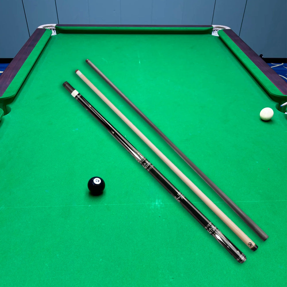 KONLLEN  Premier Professional KL-01BR 18.5-20OZ 2-Piece Pool Cue Ebony Wood 147CM Billiard Cue - Black