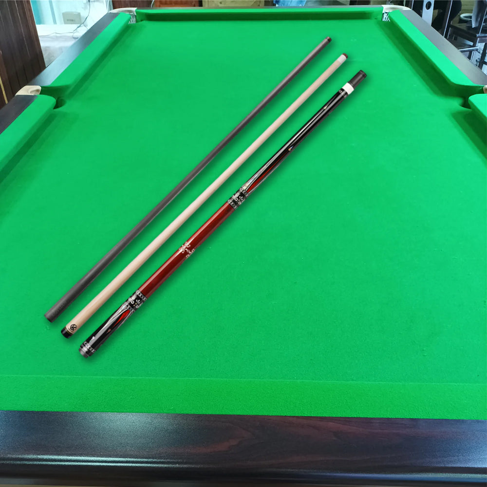KONLLEN  Premier Professional KL-01FR 18.5-20OZ 2-Piece Pool Cue Ebony Wood 147CM Billiard Cue - Red&Black