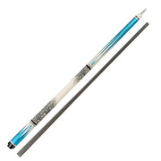 KONLLEN  Premier Professional KL-05 Lowversion 147CM 2-Piece Pool Cue Maple Wood 18.5-20OZ Billiard Cue - Blue&White