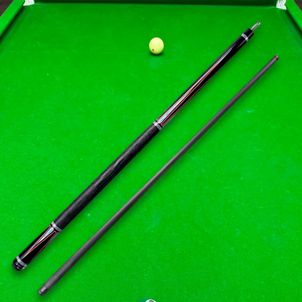 KONLLEN  Premier Professional KL-08 18.5-20OZ 2-Piece Pool Cue Maple Wood 147CM Billiard Cue - Red&Blue&Black