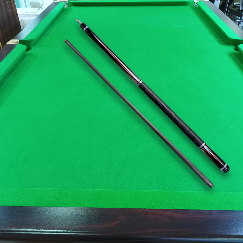 KONLLEN  Premier Professional KL-08 18.5-20OZ 2-Piece Pool Cue Maple Wood 147CM Billiard Cue - Red&Blue&Black