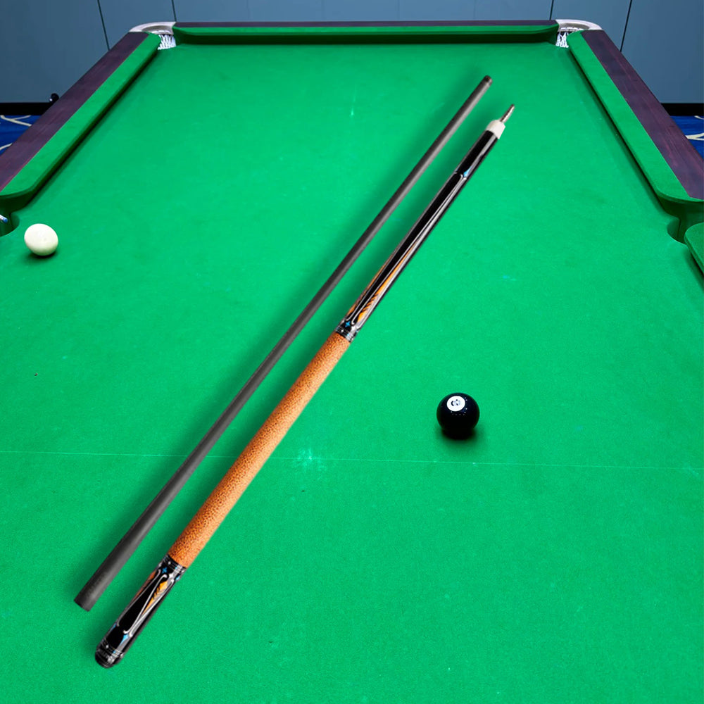 KONLLEN  Premier Professional KL-09 18.5-20OZ 2-Piece Pool Cue Maple Wood 147CM Billiard Cue - Brown&Black