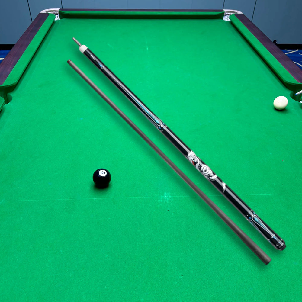 KONLLEN  Premier Professional KL-10BF 18.5-20OZ 2-Piece Pool Cue Maple Wood 147CM Billiard Cue - Light Blue&Black