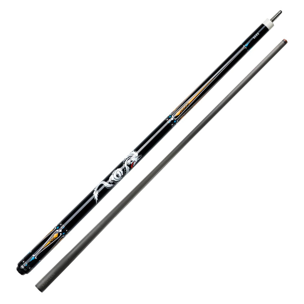 KONLLEN  Premier Professional KL-10YF 18.5-20OZ 2-Piece Pool Cue Maple Wood 147CM Billiard Cue - Yellow&Black