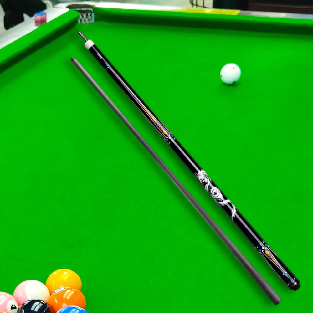 KONLLEN  Premier Professional KL-10YF 18.5-20OZ 2-Piece Pool Cue Maple Wood 147CM Billiard Cue - Yellow&Black
