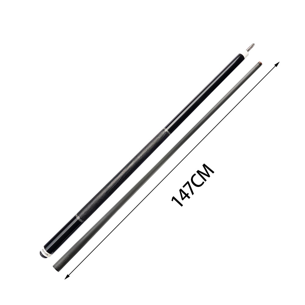 KONLLEN  Premier Professional KL-12BF 18.5-20OZ 2-Piece Pool Cue Maple Wood 147CM Billiard Cue - Black