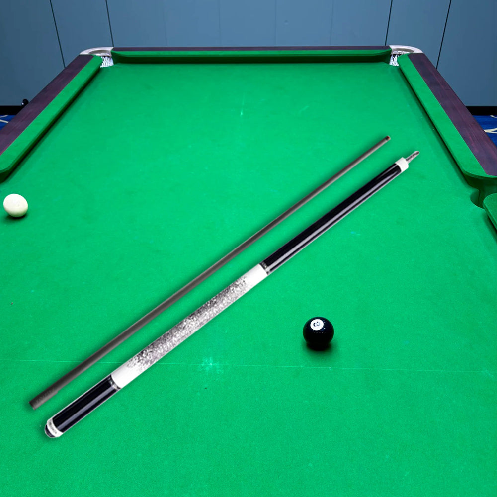 KONLLEN  Premier Professional KL-12WF 18.5-20OZ 2-Piece Pool Cue Maple Wood 147CM Billiard Cue - White&Black