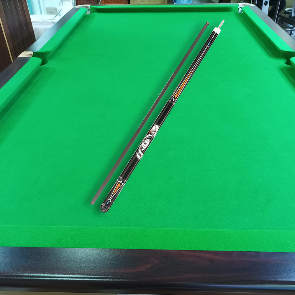 KONLLEN  Premier Professional LW-1 Lowversion 18.5-20OZ 2-Piece Pool Cue Maple Wood 147CM Billiard Cue - Orange&Black