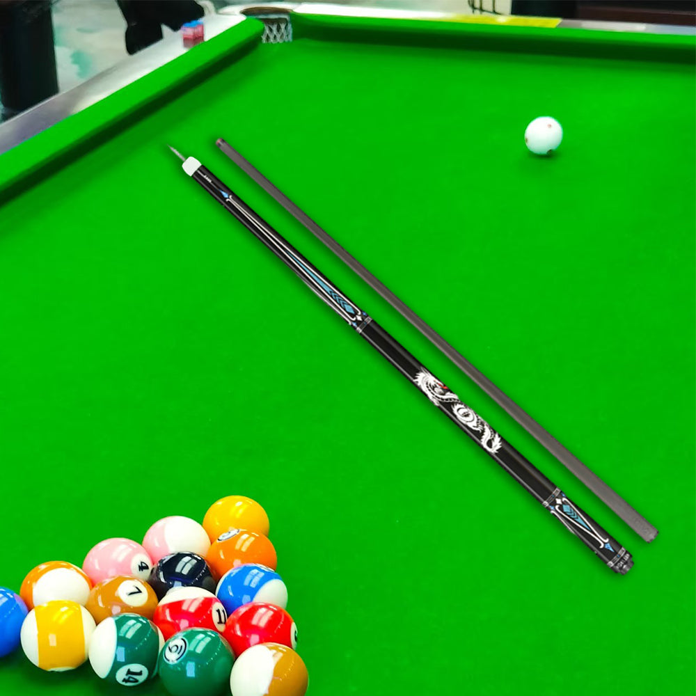 KONLLEN  Premier Professional LW-2 Lowversion 18.5-20OZ 2-Piece Pool Cue Maple Wood 147CM Billiard Cue - Dark Blue&Black