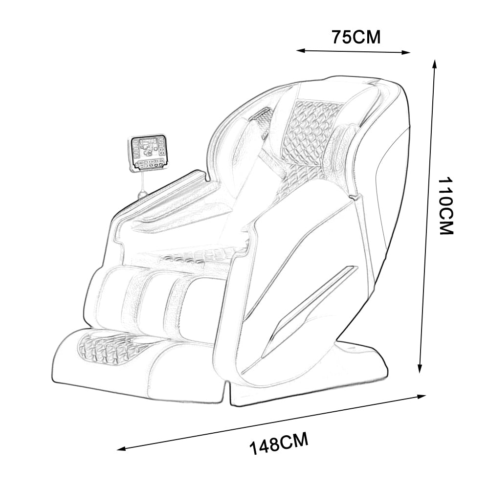 RELAXA L25 SL Track Electric Massage Chair with Zero Gravity - Green/BlackGrey/Brown