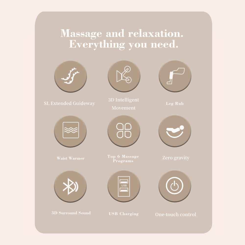 RELAXA L26MAX SL Guide Rail Electric Massage Chair with Zero Gravity Recline - Black