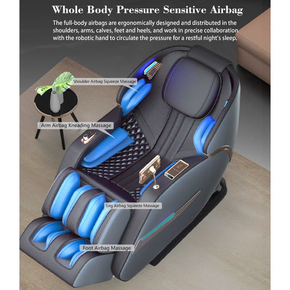 RELAXA L26MAX SL Guide Rail Electric Massage Chair with Zero Gravity Recline - Black