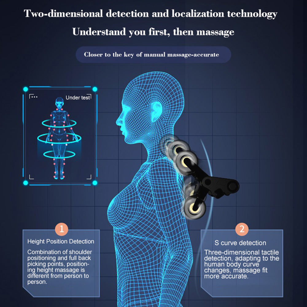 RELAXA L26MAX SL Guide Rail Electric Massage Chair with Zero Gravity Recline - Black