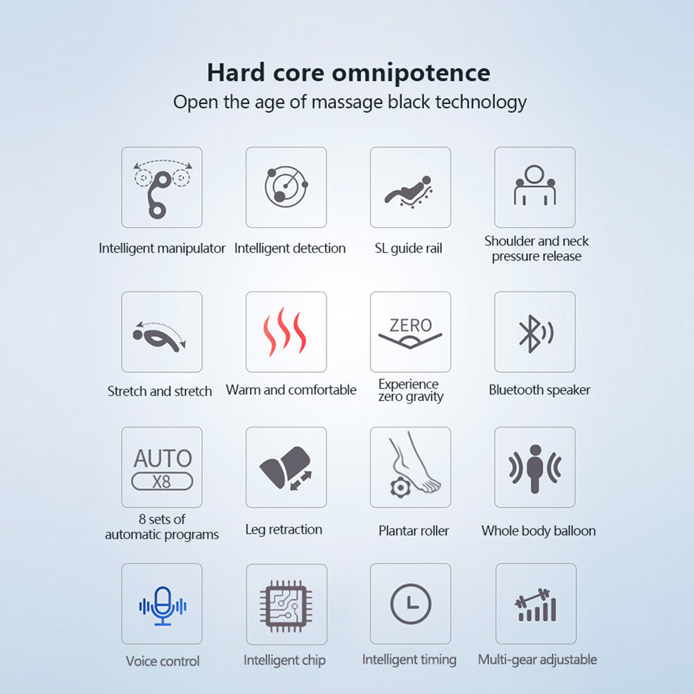 RELAXA- L27 SL Track Electric Massage Chair with Zero Gravity - Blue