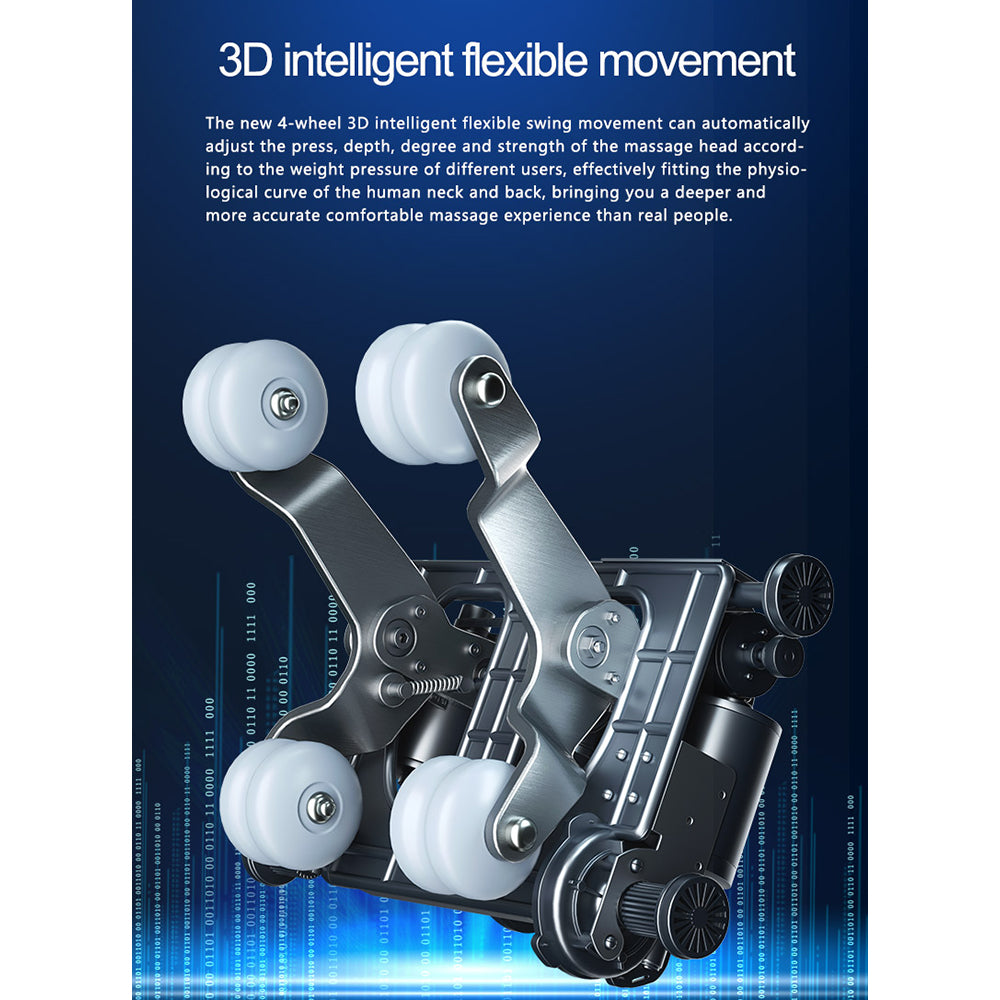 RELAXA- L27 SL Track Electric Massage Chair with Zero Gravity - Blue