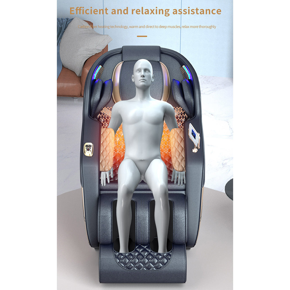 RELAXA- L27 SL Track Electric Massage Chair with Zero Gravity - Blue