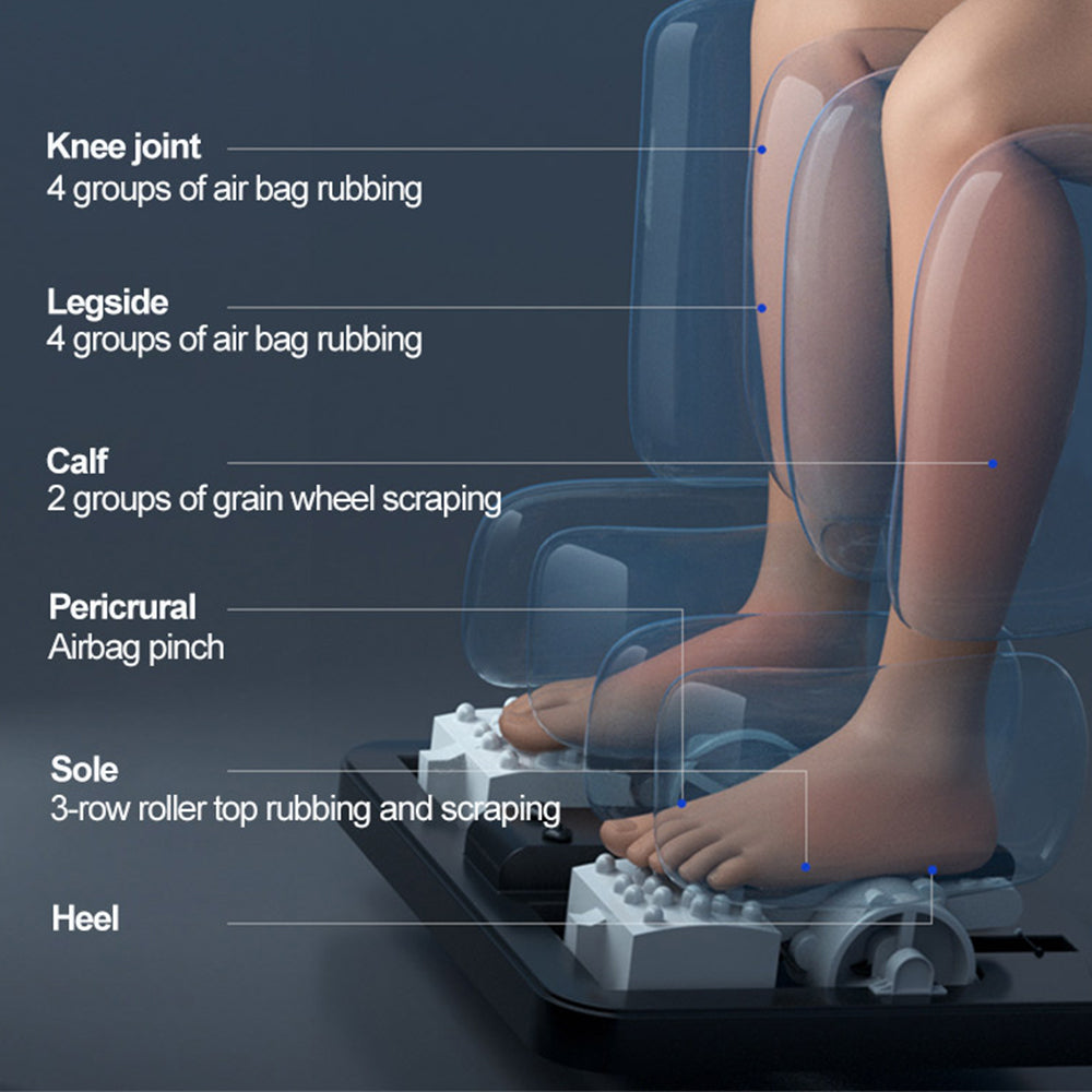 RELAXA- L27 SL Track Electric Massage Chair with Zero Gravity - Blue