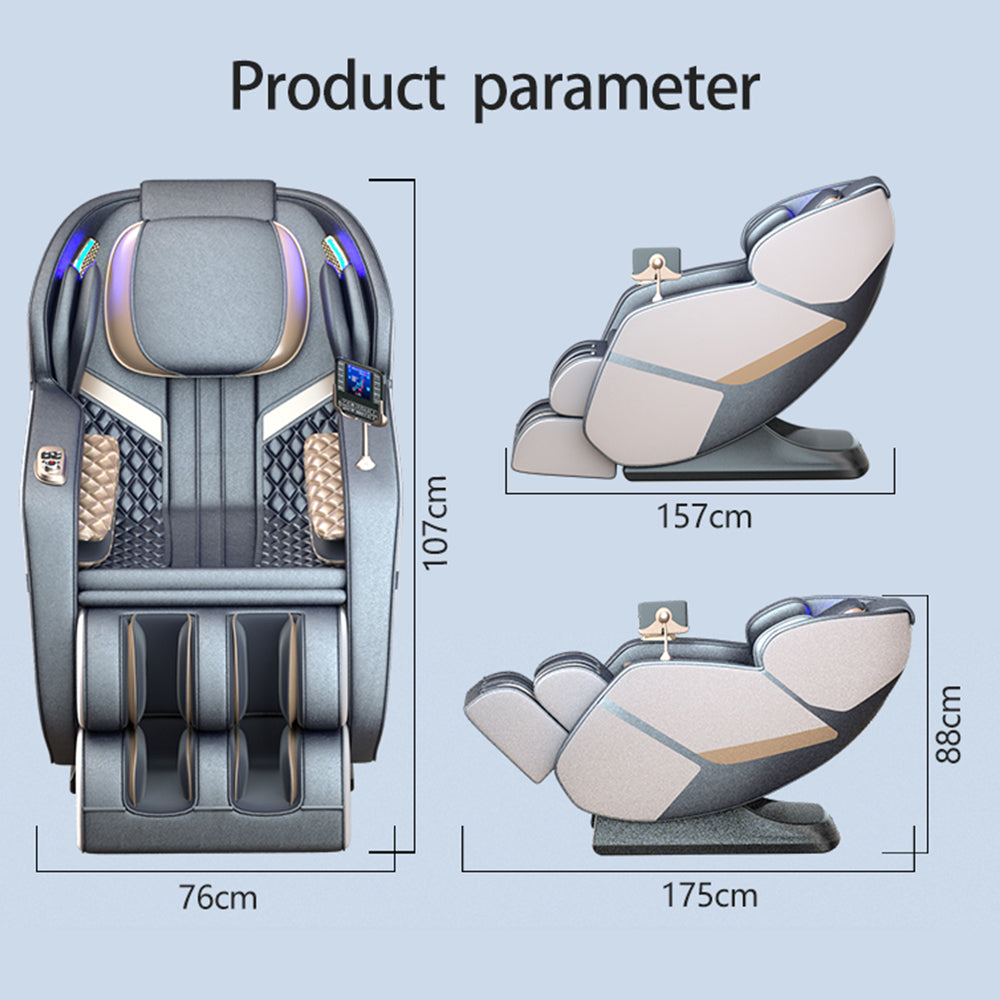 RELAXA V10 SL Track Electric Massage Chair with Zero Gravity - Gray