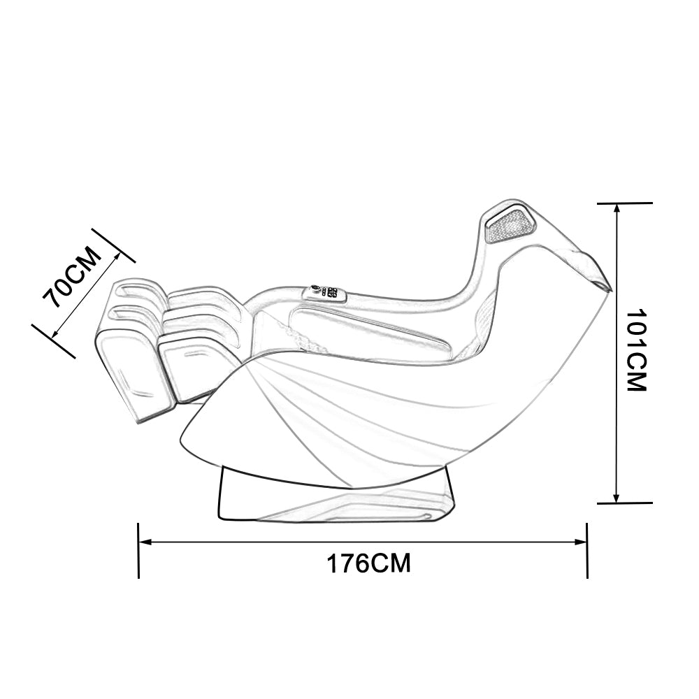 RELAXA X10 WarmBack Function Shell Handrail Design Massage Chair-WhiteOrange/BlueGrey