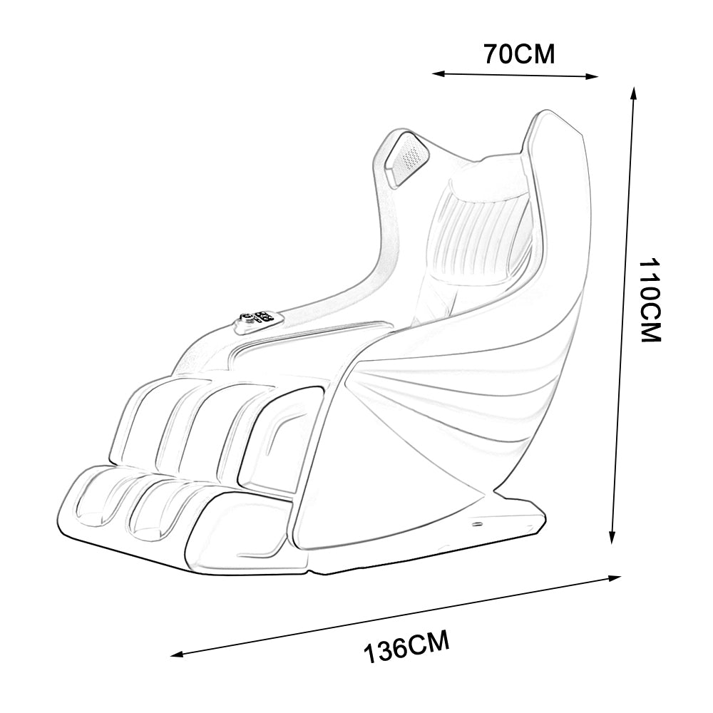 RELAXA X10 WarmBack Function Shell Handrail Design Massage Chair-WhiteOrange/BlueGrey