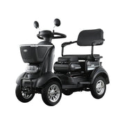 ROLLUX BOOM-3 Electric Mobility Scooter - 48V 20Ah Lead-Acid Battery, 20km/h Max Speed, 33km Range, Four-Wheel Stable Design, LED Lighting & Front Basket - Black