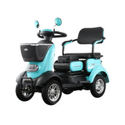 ROLLUX BOOM-3 Electric Mobility Scooter - 48V 20Ah Lead-Acid Battery, 20km/h Max Speed, 33km Range, Four-Wheel Stable Design, LED Lighting & Front Basket - Green