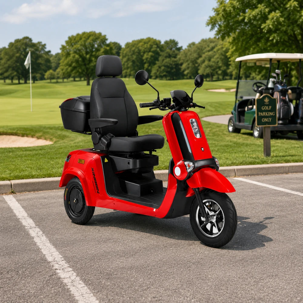 ROLLUX E2 1000W Mobility Scooter - Lithium Battery - 25km/h - Private Property & Park Use - Red