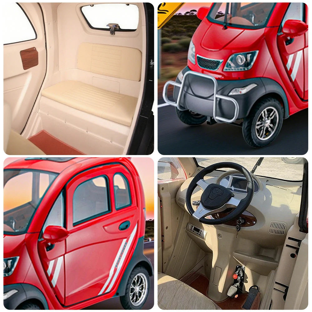 ROLLUX All - Terrain Electric Mobility Scooter - Steering Wheel Control, Enclosed Design, 60V1200W Brushless Motor, 70 - 80km Range