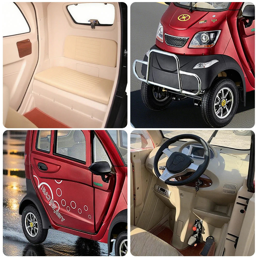 ROLLUX All - Terrain Electric Mobility Scooter - Steering Wheel Control, Enclosed Design, 60V1200W Brushless Motor, 70 - 80km Range