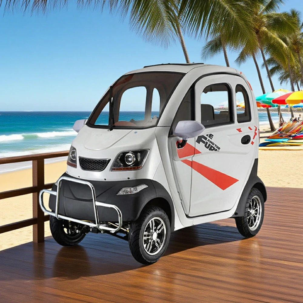 ROLLUX All - Terrain Electric Mobility Scooter - Steering Wheel Control, Enclosed Design, 60V1200W Brushless Motor, 70 - 80km Range