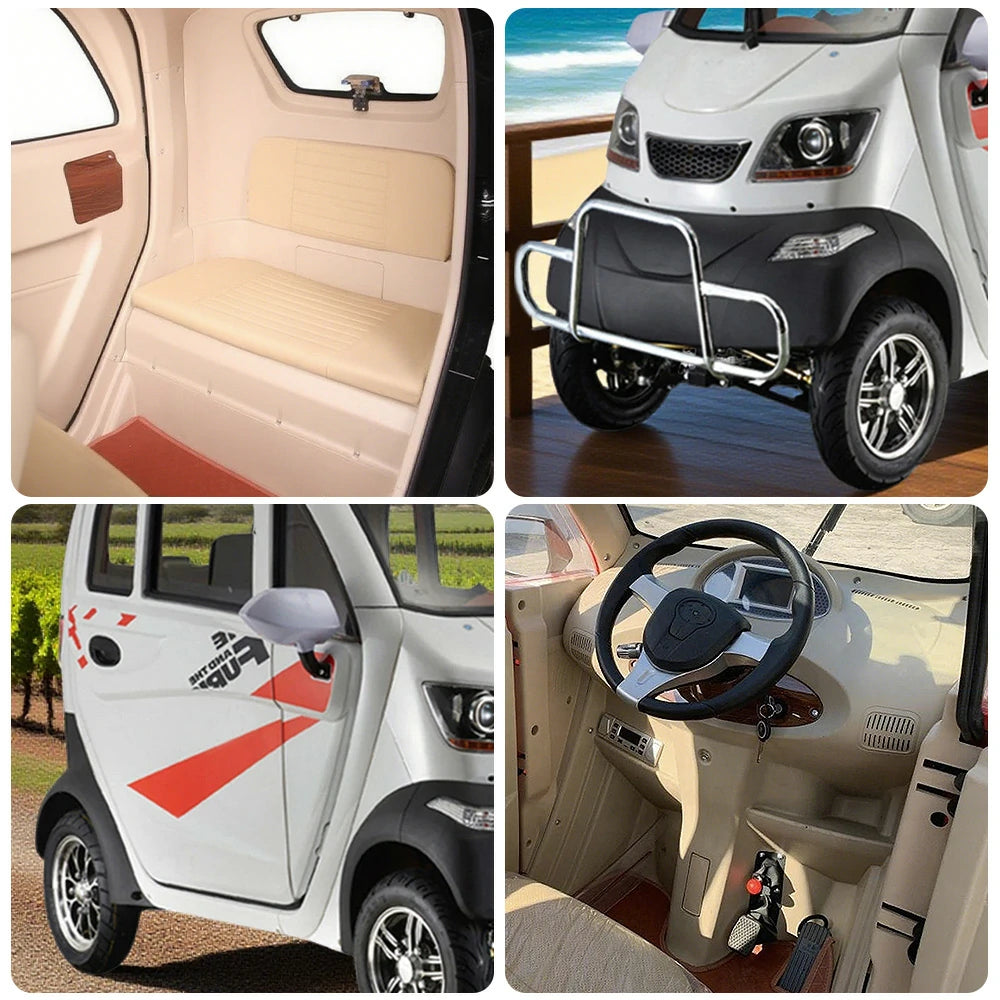 ROLLUX All - Terrain Electric Mobility Scooter - Steering Wheel Control, Enclosed Design, 60V1200W Brushless Motor, 70 - 80km Range