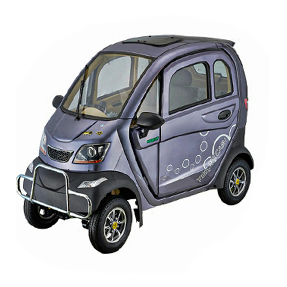 ROLLUX Enclosed Mobility Scooter with Steering Wheel Control - All-Weather Comfort, 60V1200W Motor, 70-80km Range, Safe Urban Travel