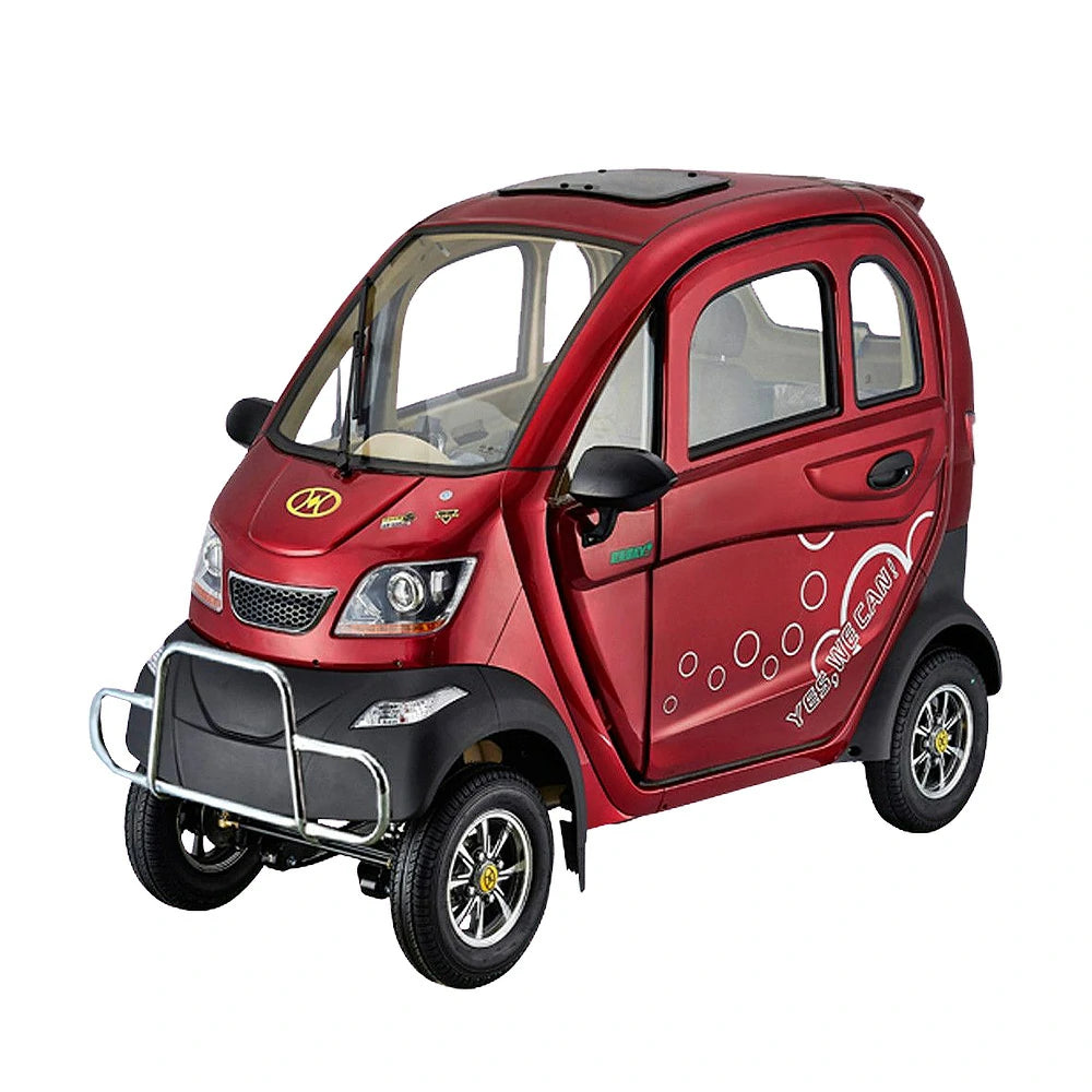 ROLLUX Enclosed Electric Mobility Scooter with Steering Wheel - 60V1200W Motor, 70-80km Long Range, Swivel Seat & Air Conditioning - All-Weather Comfort