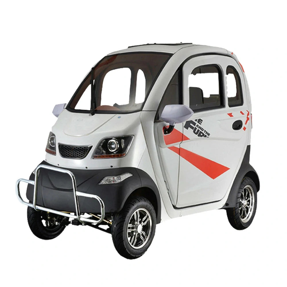 ROLLUX Enclosed Mobility Scooter with Armrest Control - All-Weather Comfort, 60V1200W Motor, 70-80km Long Range, Safe Urban Commuting