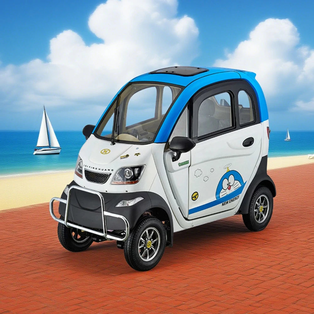 ROLLUX Enclosed Mobility Scooter with Armrest Control - Swivel Seat, Air Conditioning, 60V1200W Motor, 70-80km Long Range, All-Weather Comfort