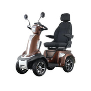 ROLLUX SPIRITE-3 Electric Mobility Scooter - Four-Wheel Stability, 48V 20Ah Battery, 40-45km Range, 20km/h Max Speed, Electromagnetic Brake, LED Lighting - Coffee