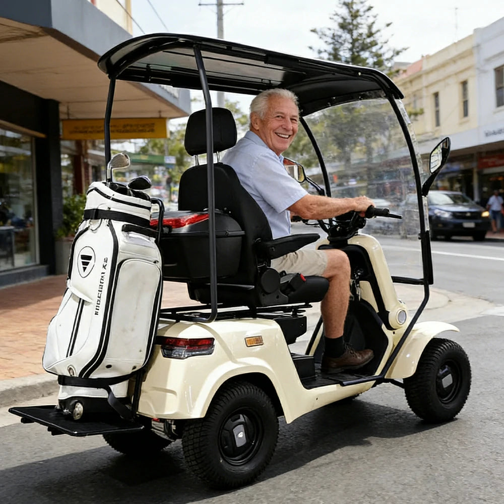 Golf Bag Holder Only! ROLLUX E4 Rear Carrier Rack - Adjustable Support Frame Lightweight & Easy Use