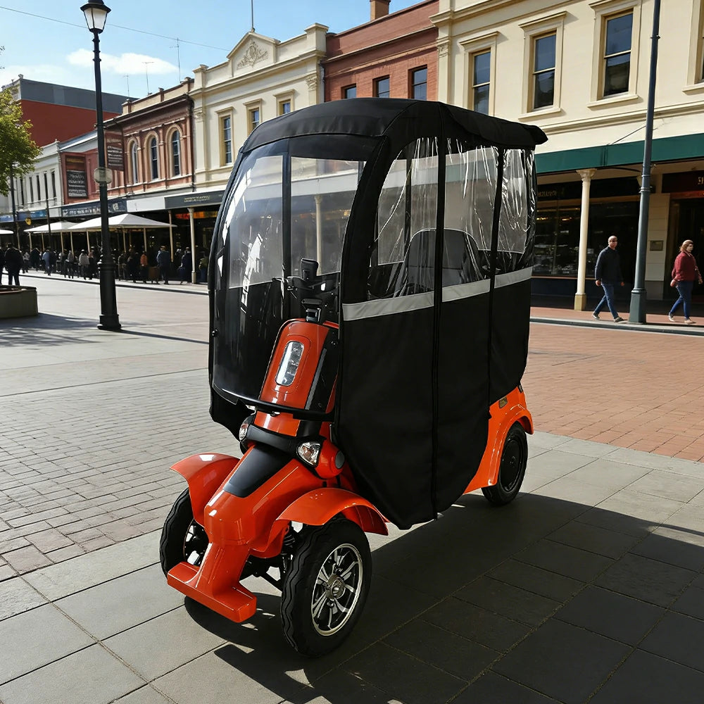 Cover Only! ROLLUX E4 Protective Weather Canopy - PVC Rainproof Wind Shield Easy Install - Black