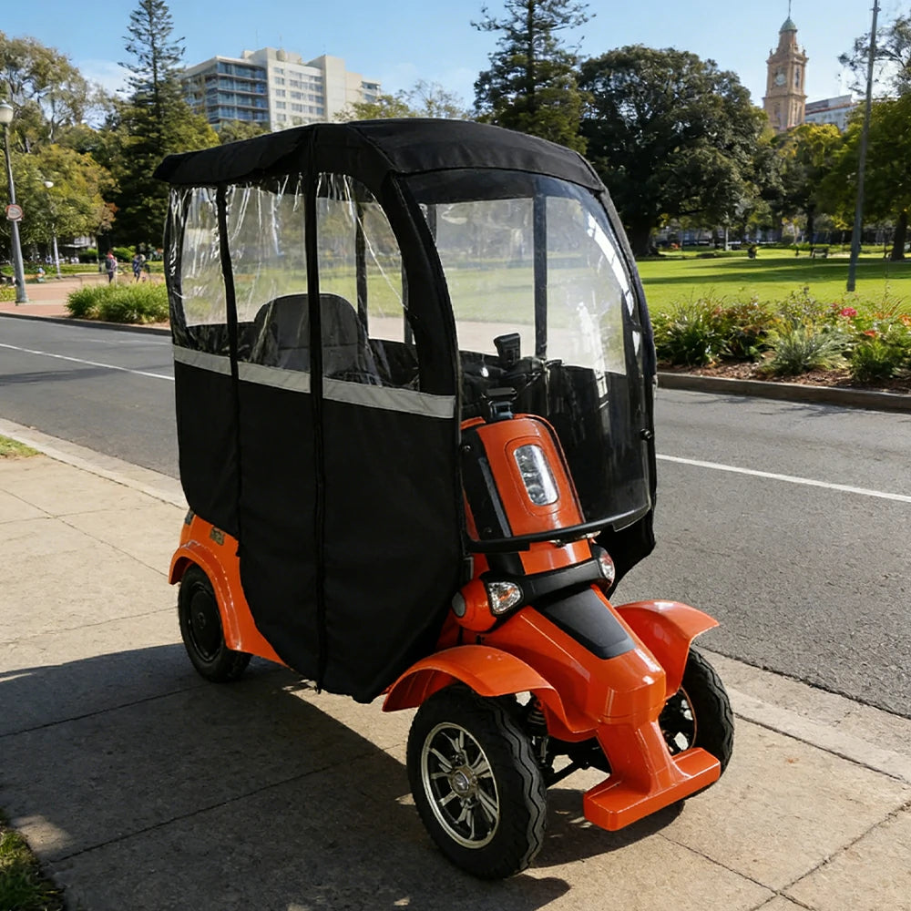 Cover Only! ROLLUX E4 Protective Weather Canopy - PVC Rainproof Wind Shield Easy Install - Black