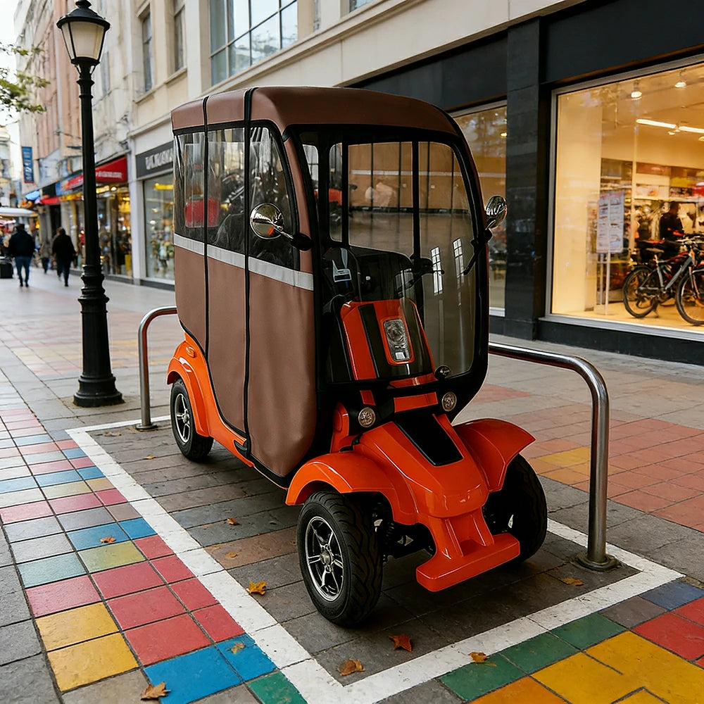 Cover Only! ROLLUX E4 Protective Weather Canopy - PVC Rainproof Wind Shield Easy Install - Brown