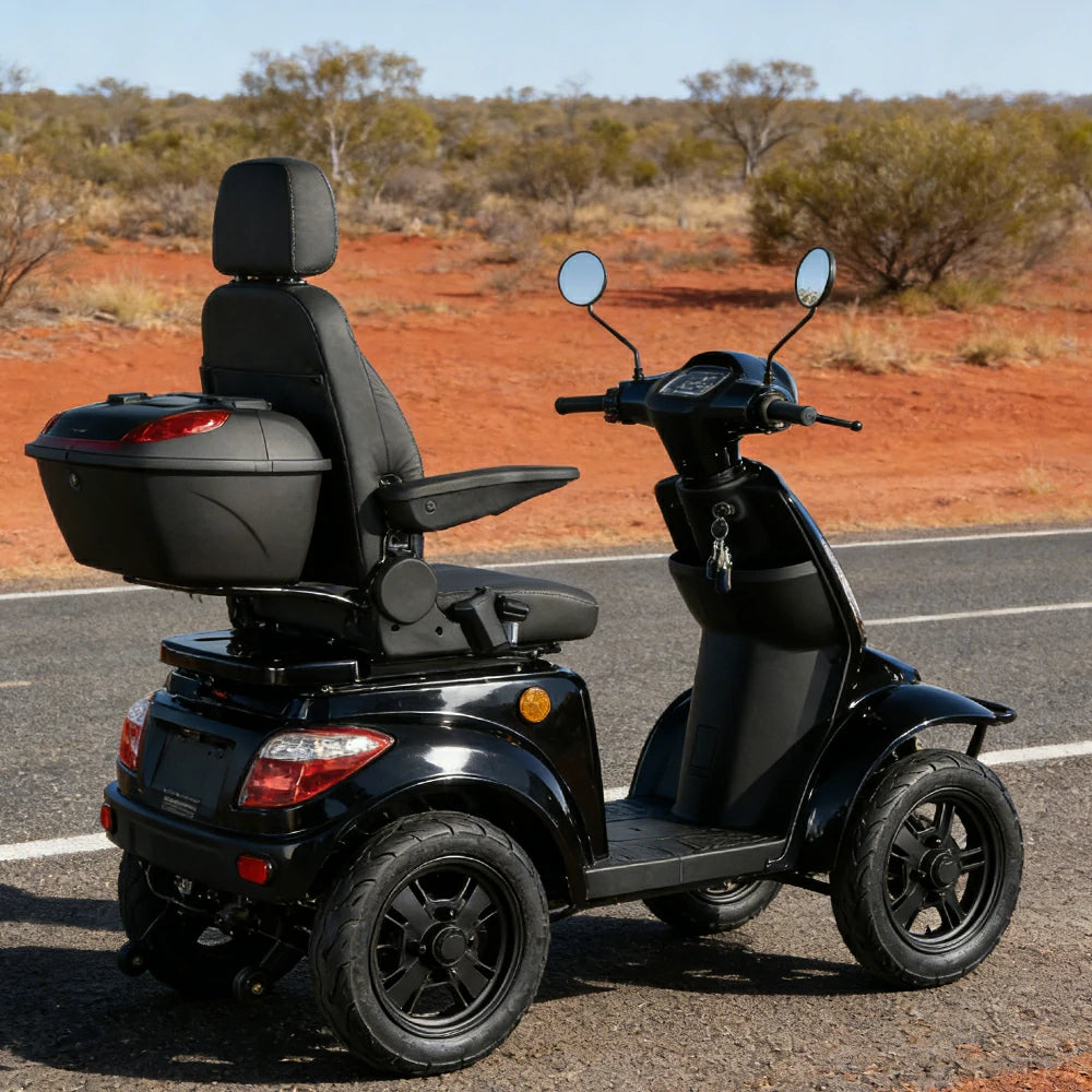 ROLLUX F2A 1000W 4 Wheels Mobility Scooter 300KG Weight Capacity - Black