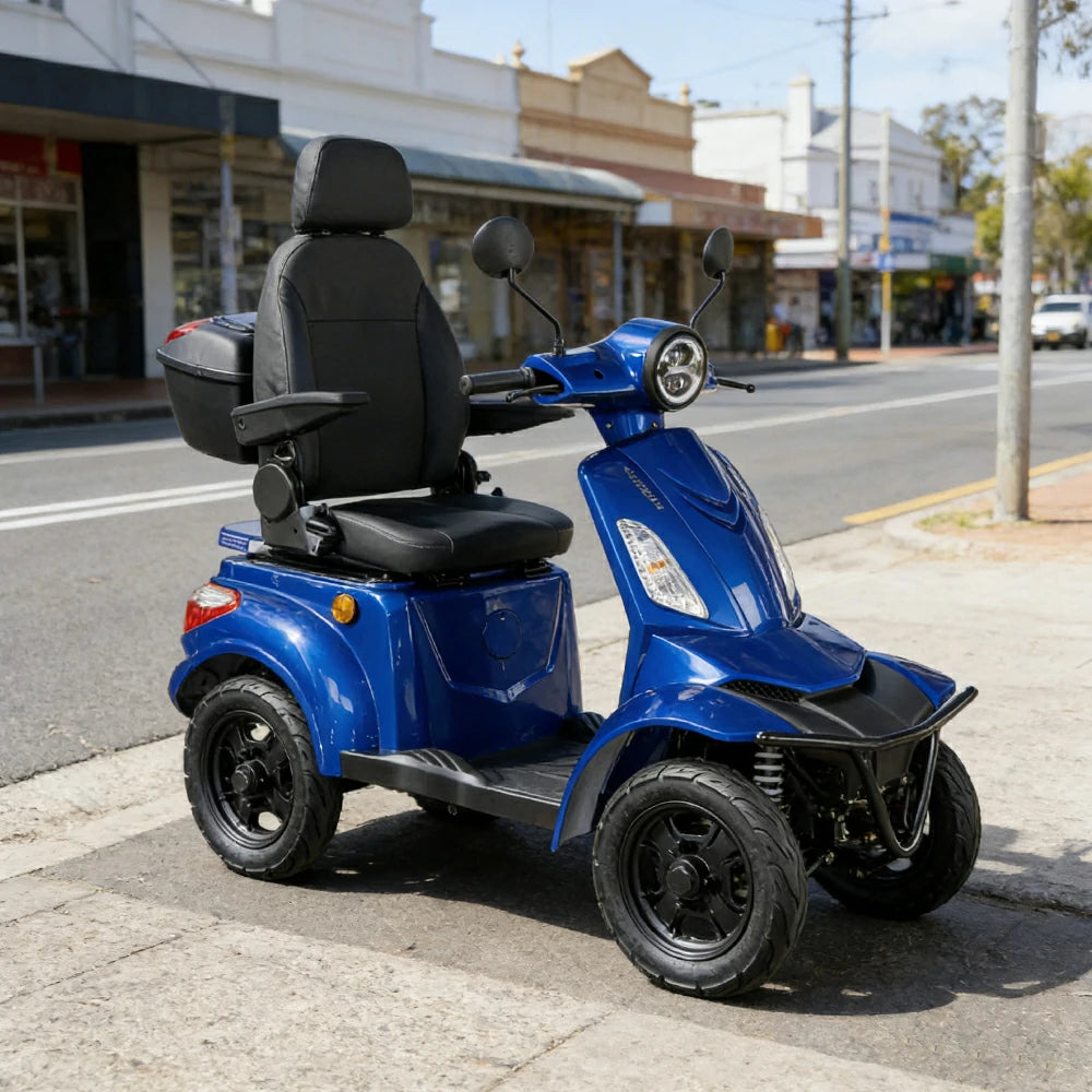 ROLLUX F2A 1000W 4 Wheels Mobility Scooter 300KG Weight Capacity - Blue