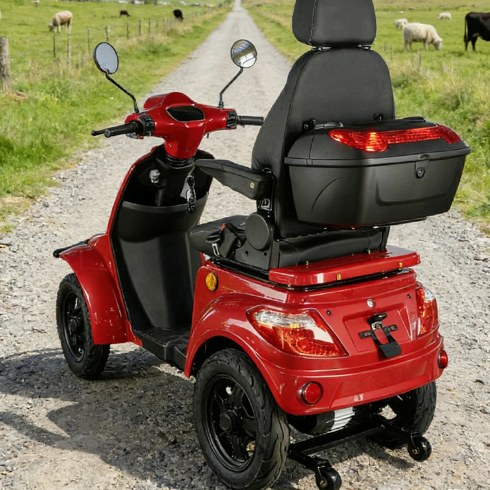 ROLLUX F2A 1000W 4 Wheels Mobility Scooter 300KG Weight Capacity - Red