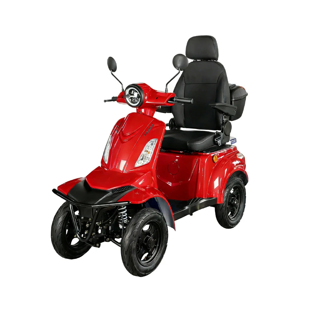 ROLLUX F2A 1000W 4 Wheels Mobility Scooter 300KG Weight Capacity - Red
